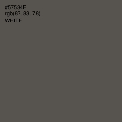 #57534E - Fuscous Gray Color Image